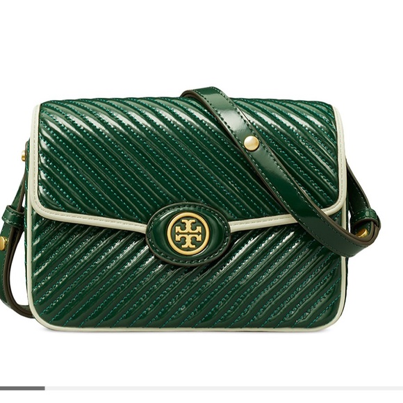 Tory Burch Handbags - New Tory Burch ROBINSON PATENT QUILTED SHOULDER BAG